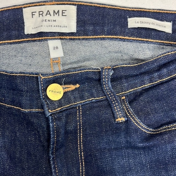 Frame Women's Le Skinny de Jeanne Jeans QueenSway Wash Denim Skinny Crop Size 28 - Picture 13 of 13